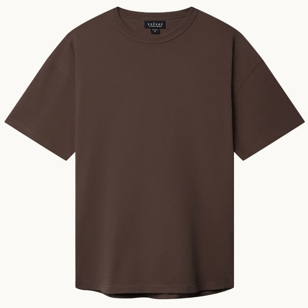 Velvet Graham Spencer Bryan Greenberg Tee Bark Brown Size XL